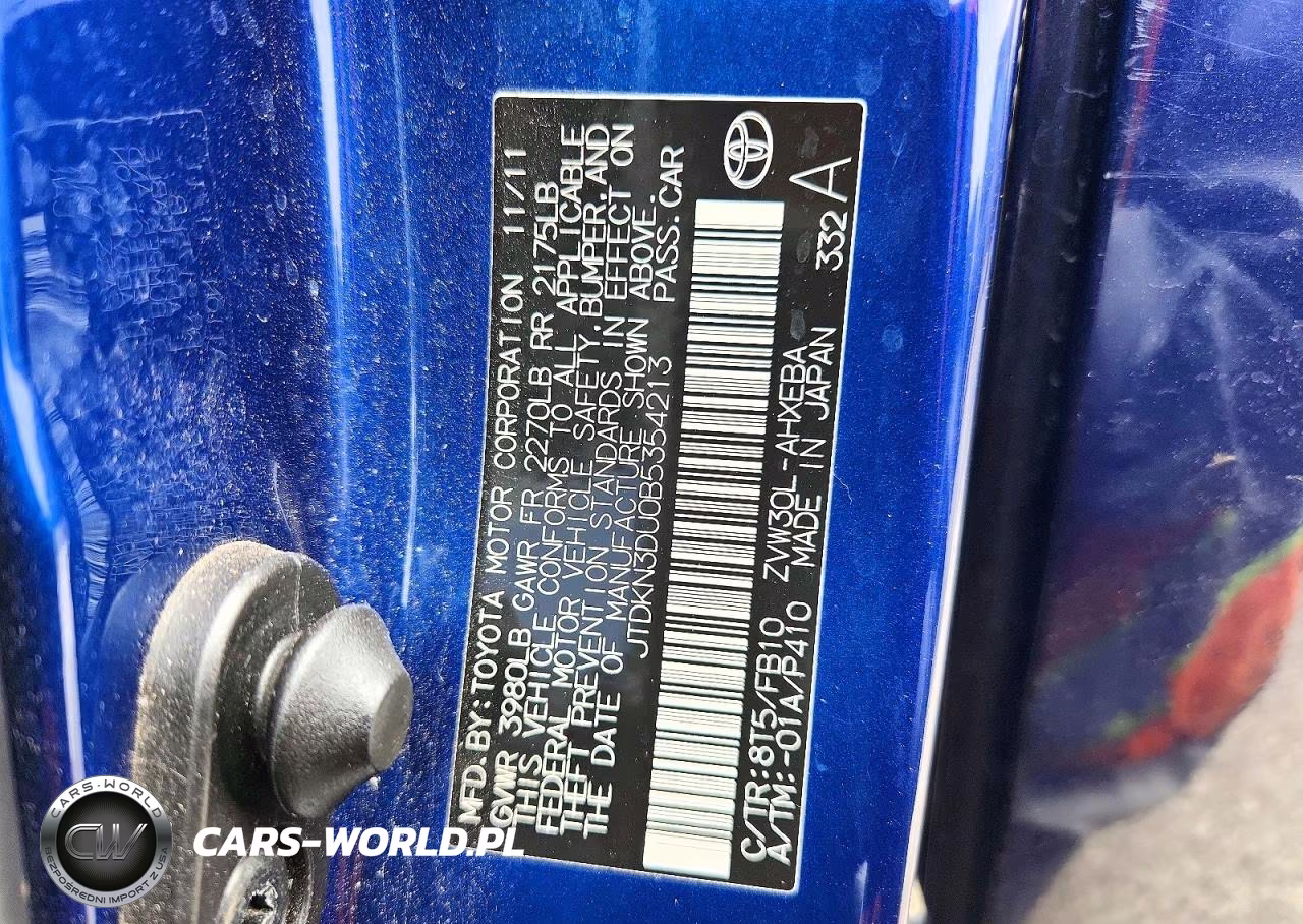 2011 Toyota Prius Three VIN:JTDKN3DU0B5354213 - 12