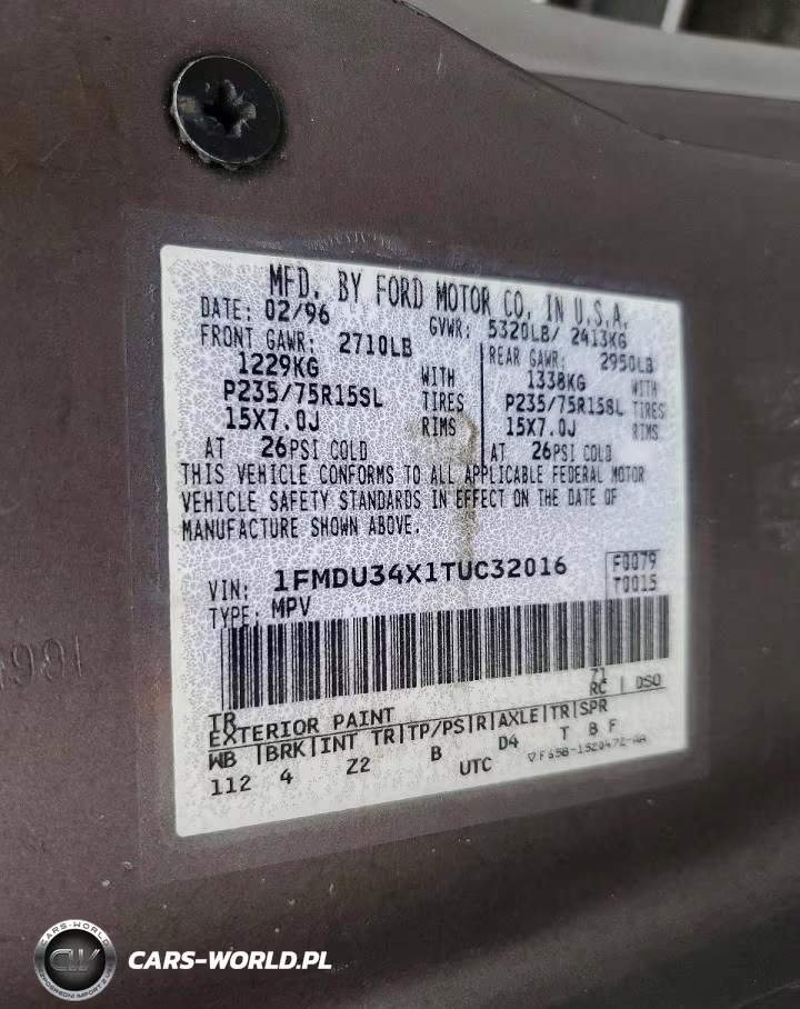 1996 Ford Explorer VIN:1FMDU34X1TUC32016 - 13