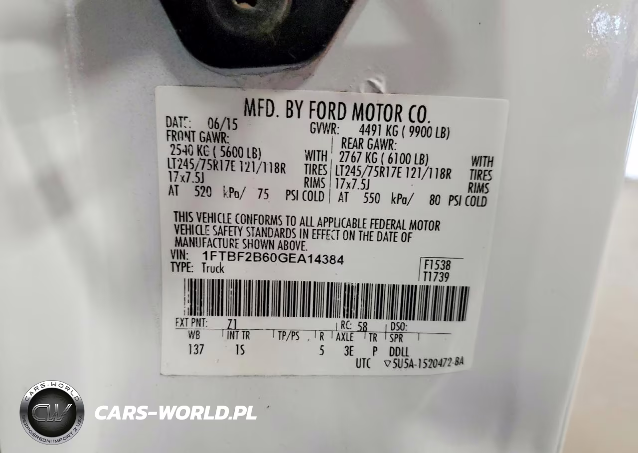 2016 Ford F250 Super Duty VIN:1FTBF2B60GEA14384 - 12