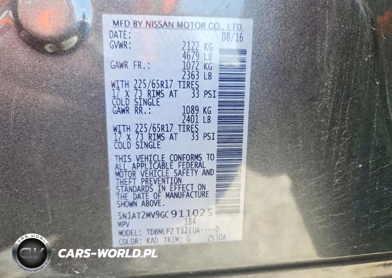 2016 Nissan Rogue S VIN:5N1AT2MV9GC911025 - 12