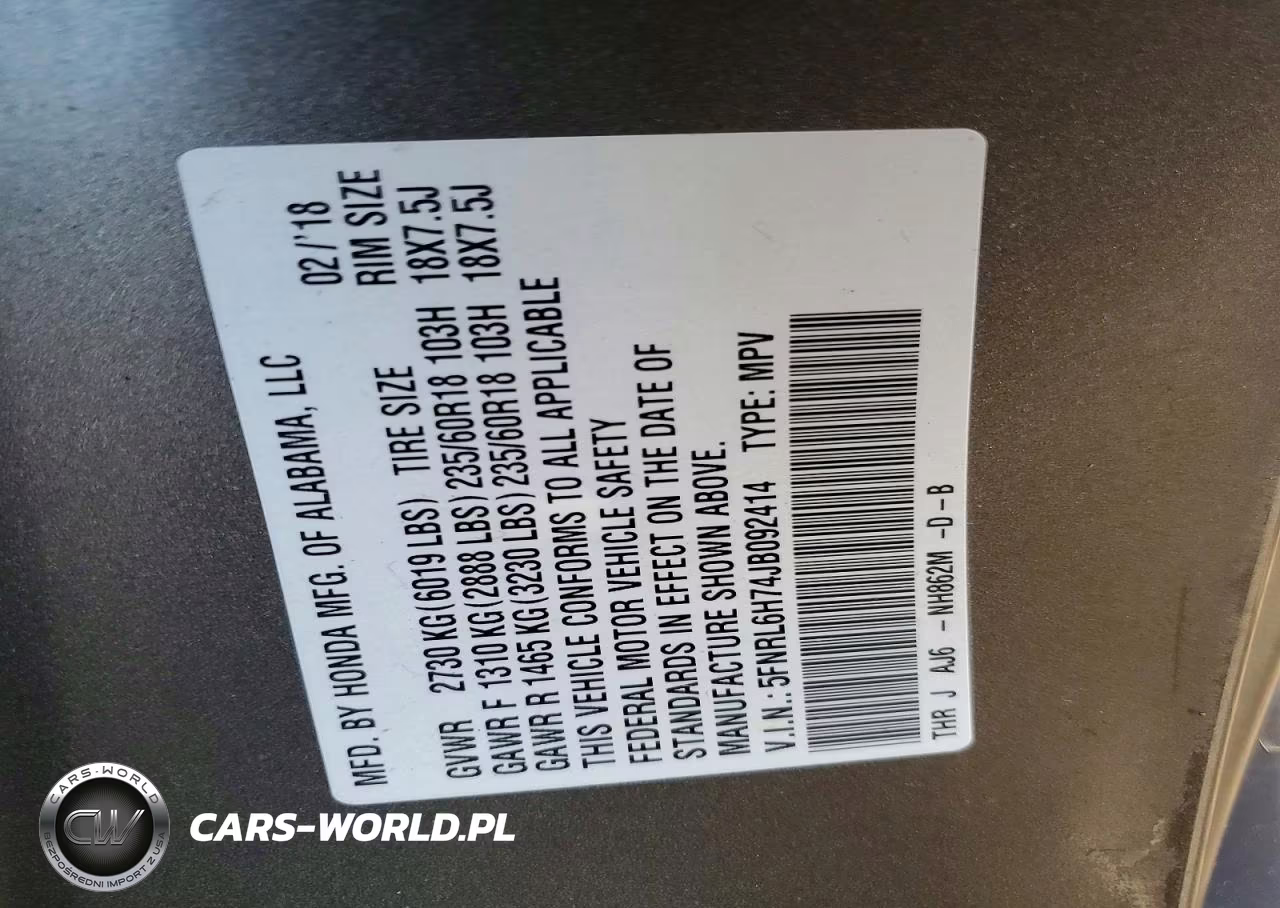 2018 Honda Odyssey Exl VIN:5FNRL6H74JB092414 - 13