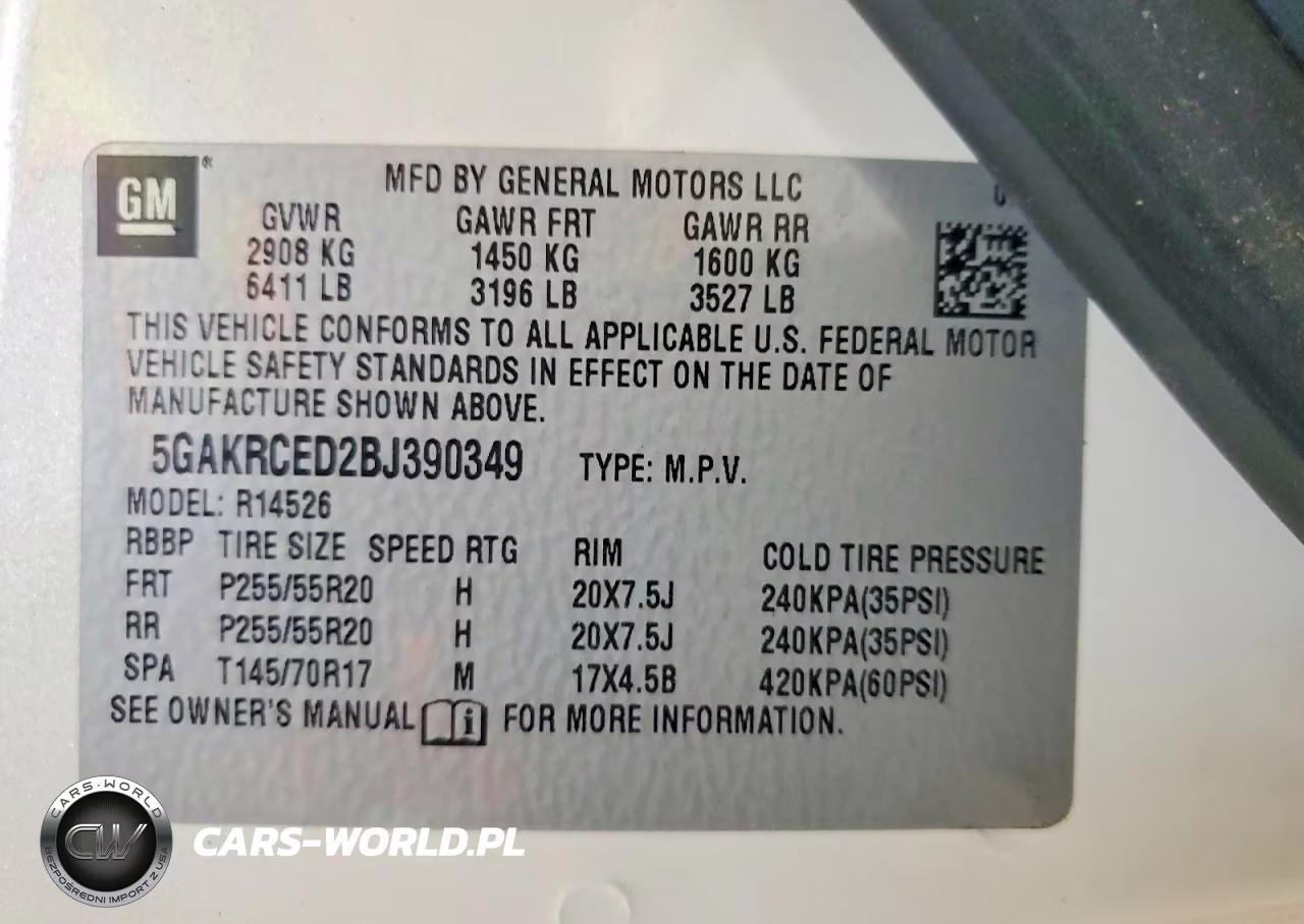 2011 Buick Enclave Cxl VIN:5GAKRCED2BJ390349 - 13