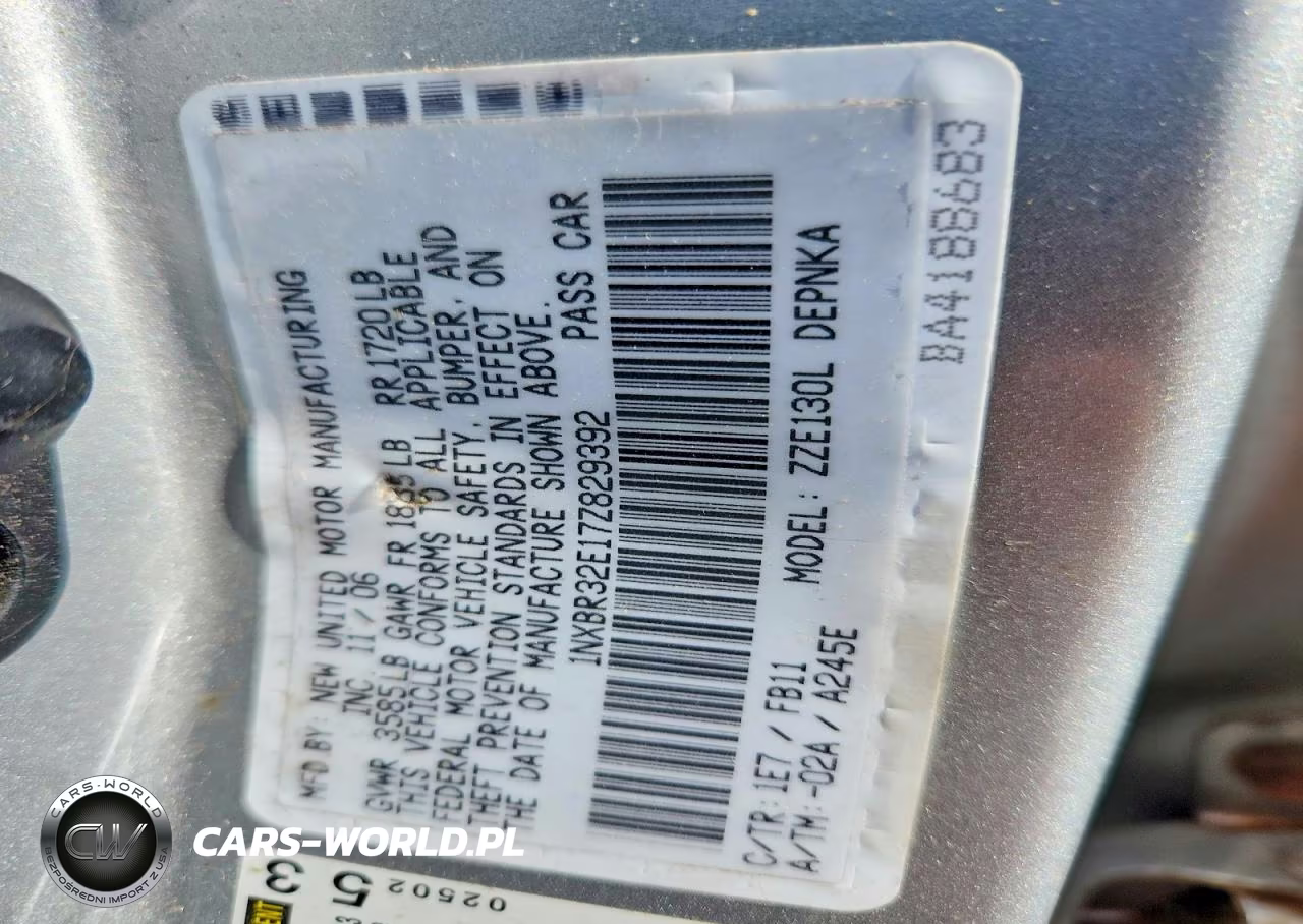 2007 Toyota Corolla Le VIN:1NXBR32E17Z829392 - 12