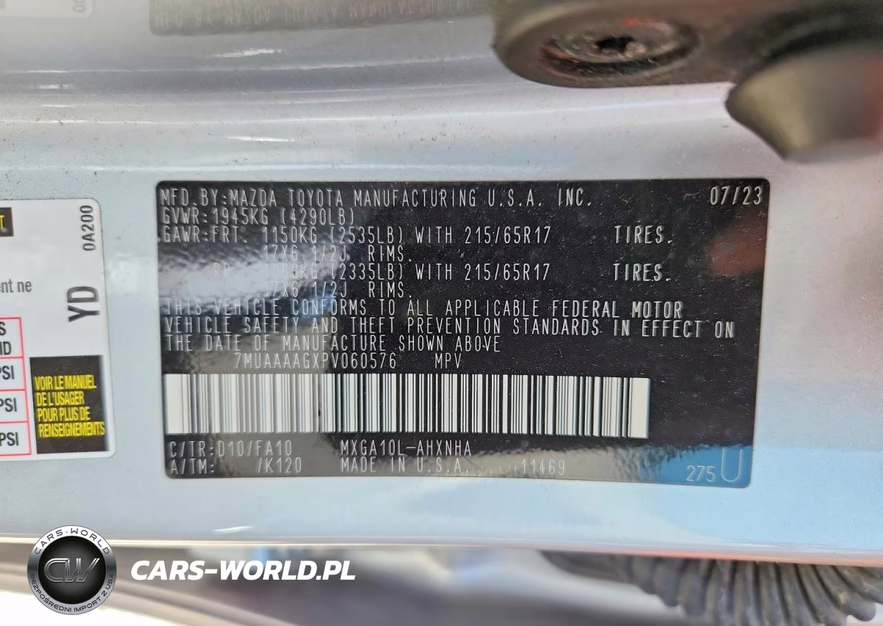 2023 Toyota Corolla Cross L VIN:7MUAAAAGXPV060576 - 12