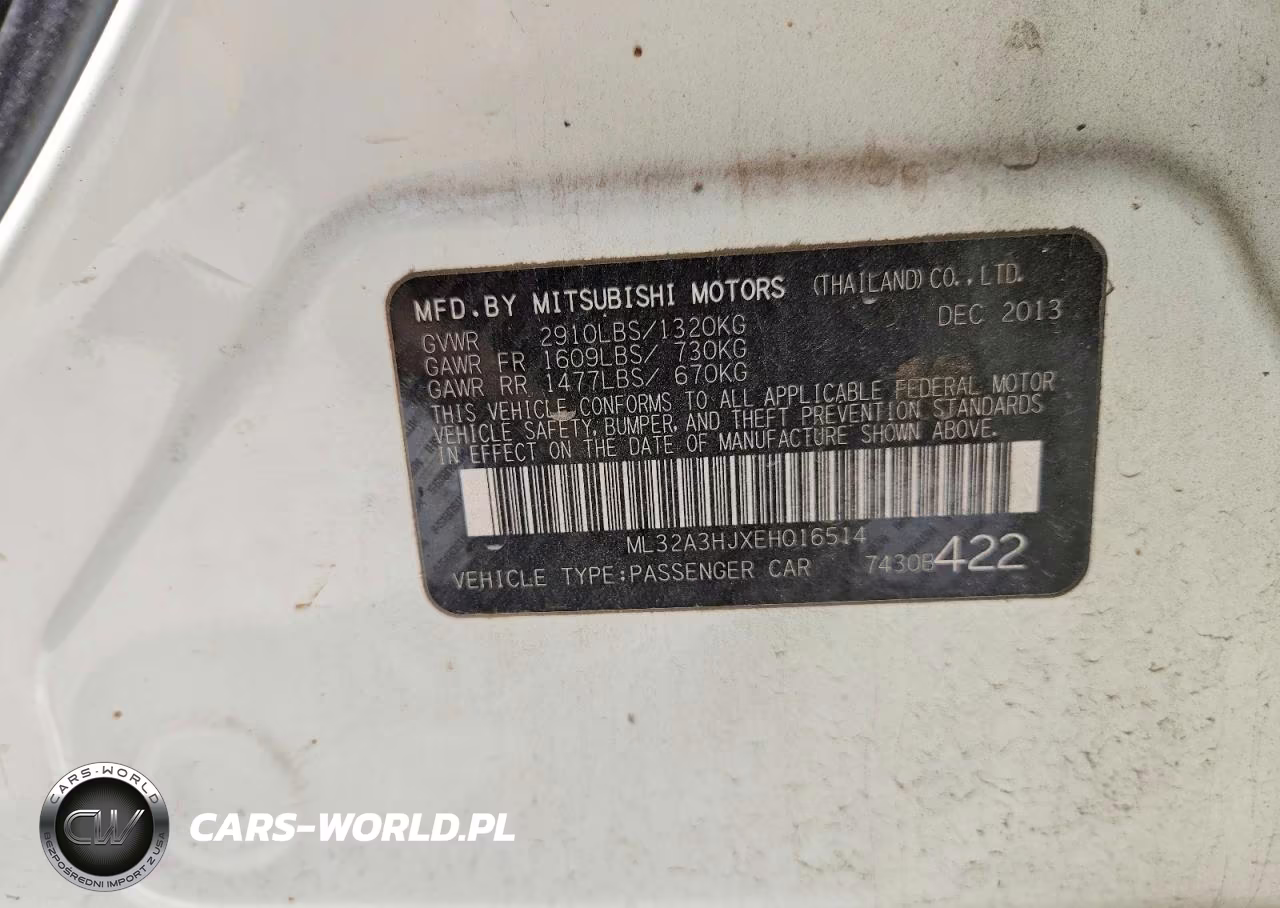 2014 Mitsubishi Mirage VIN:ML32A3HJXEH016514 - 12
