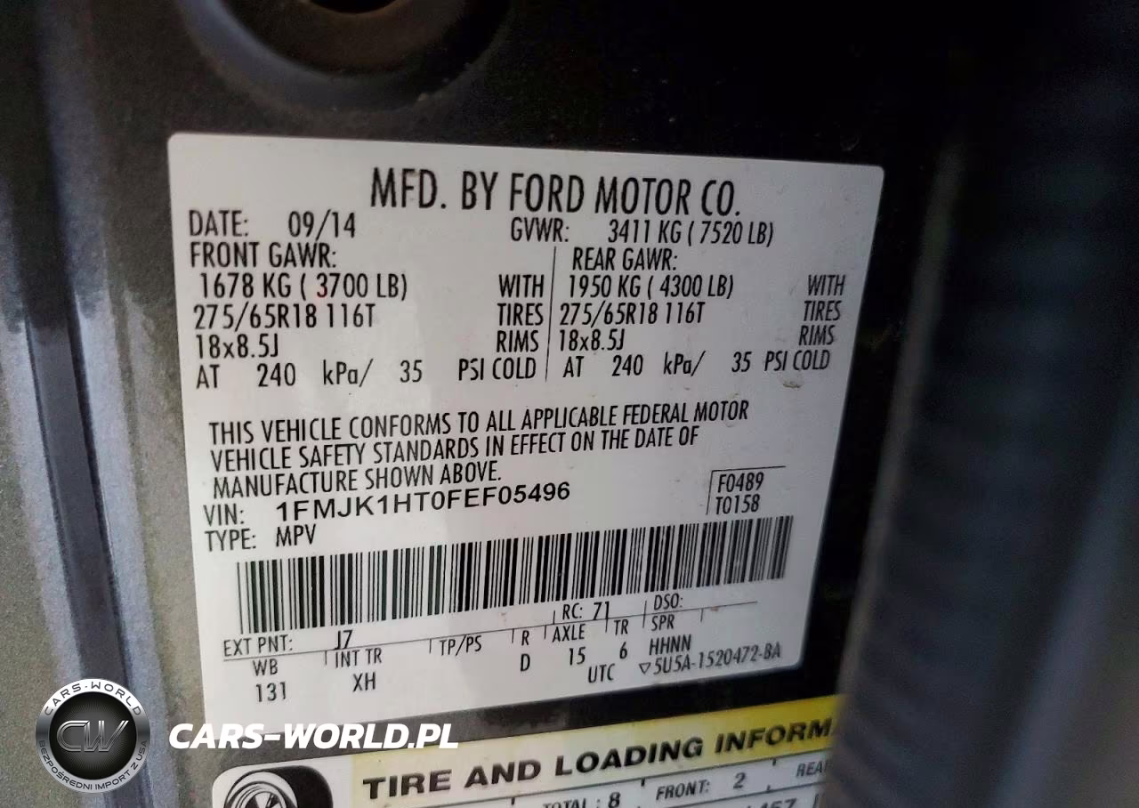 2015 Ford Expedition El Xlt VIN:1FMJK1HT0FEF05496 - 13