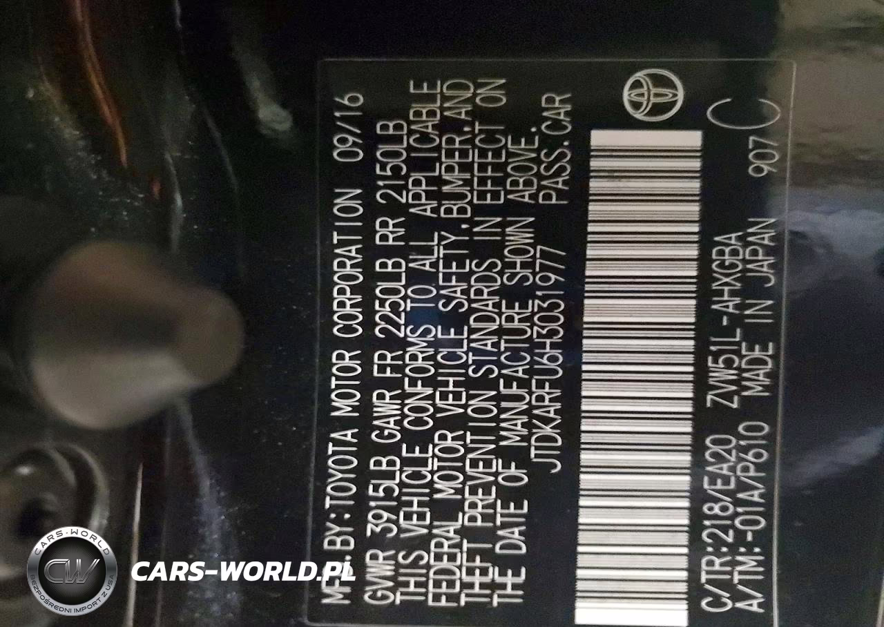 2017 Toyota Prius Four VIN:JTDKARFU6H3031977 - 13