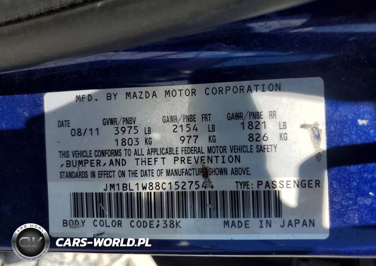 2012 Mazda 3 I VIN:JM1BL1W88C1527544 - 13