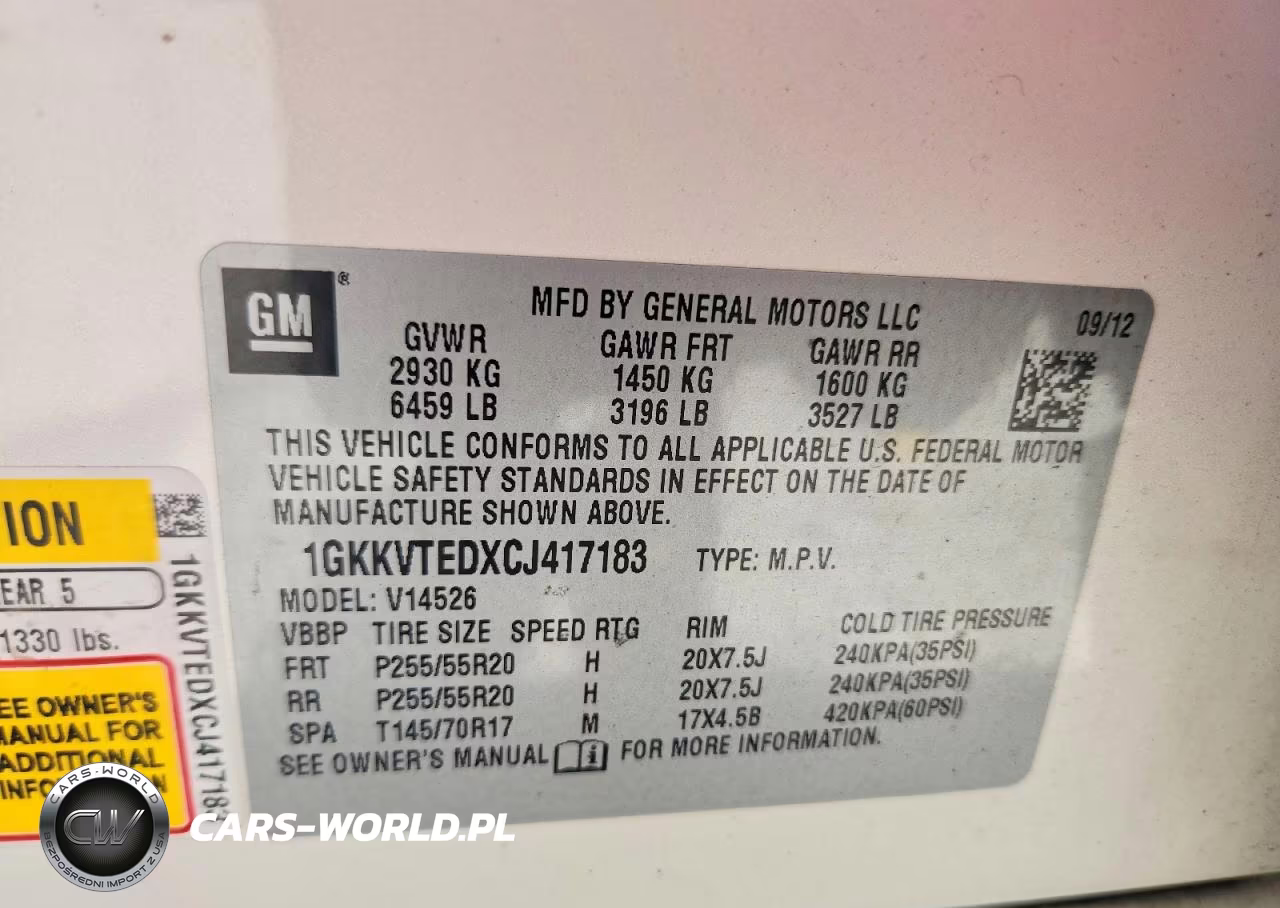 2012 GMC Acadia Denali VIN:1GKKVTEDXCJ417183 - 13
