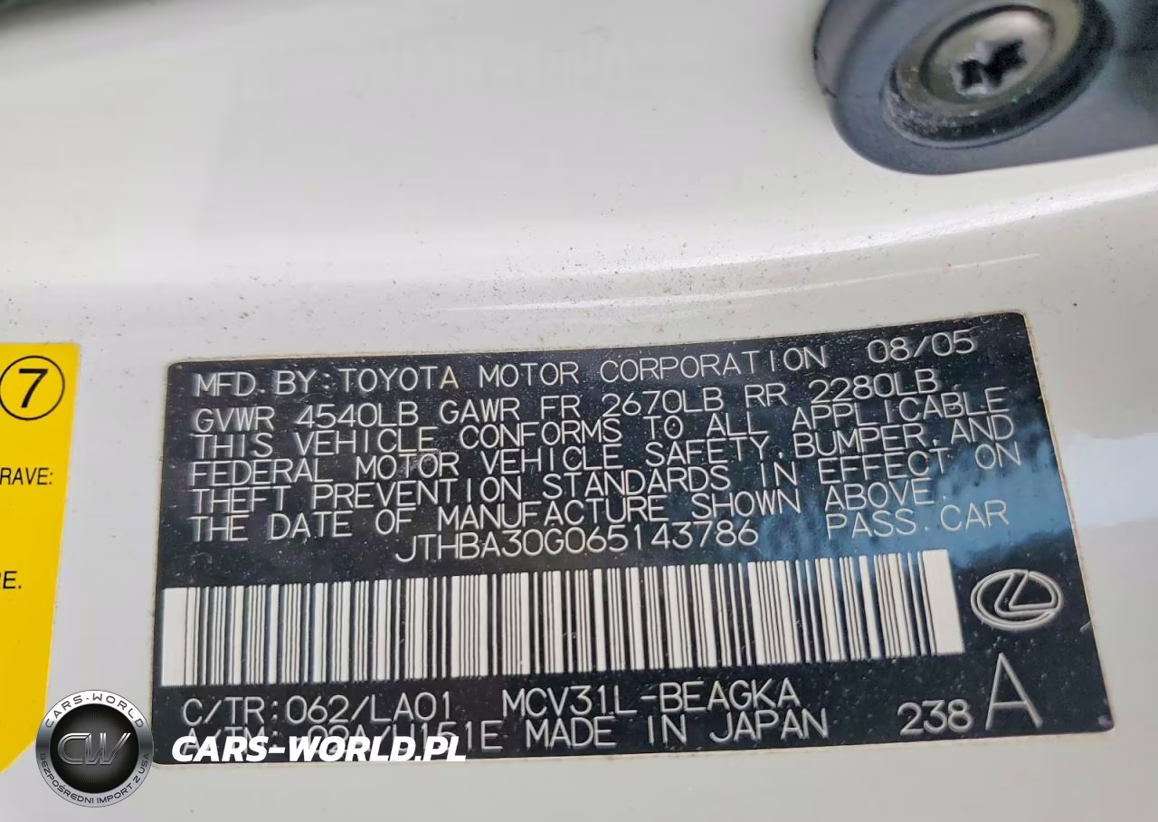 2006 Lexus Es 330 VIN:JTHBA30G065143786 - 12