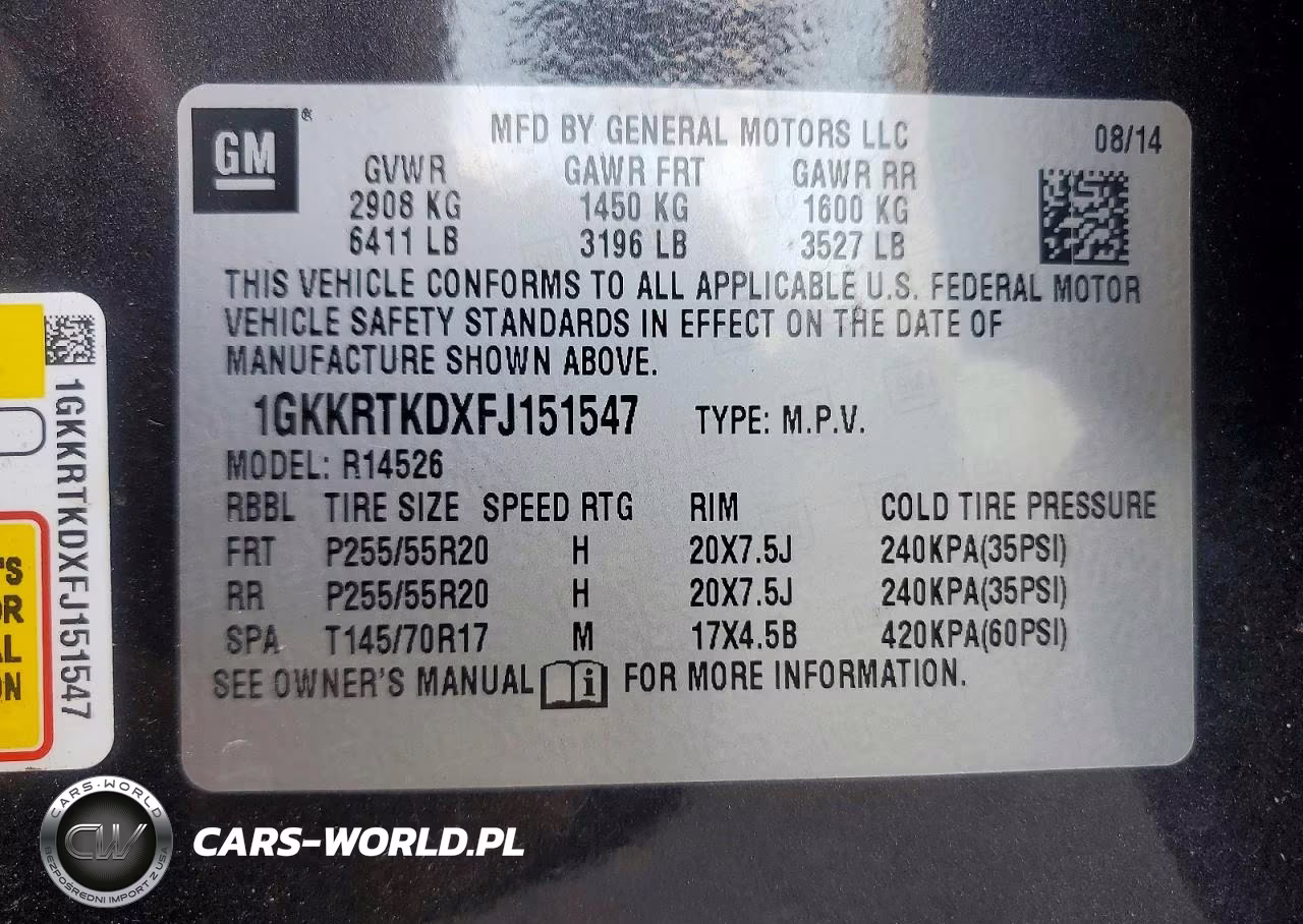 2015 GMC Acadia Denali VIN:1GKKRTKDXFJ151547 - 14