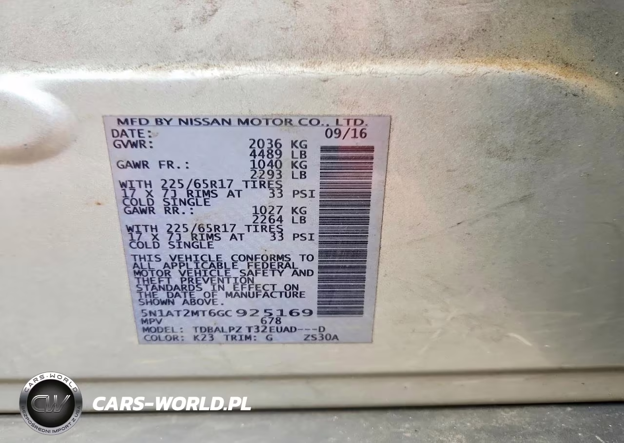 2016 Nissan Rogue S VIN:5N1AT2MT6GC925169 - 13