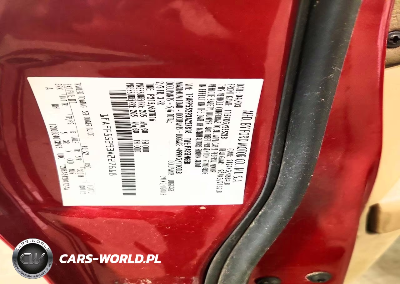 2003 Ford Taurus Ses VIN:1FAFP55293A227818 - 12