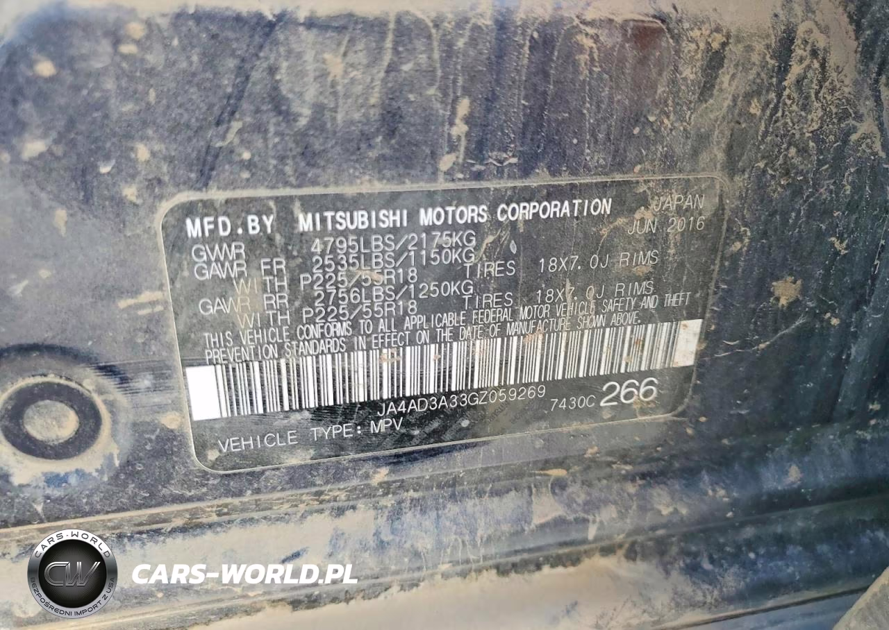 2016 Mitsubishi Outlander Se VIN:JA4AD3A33GZ059269 - 12