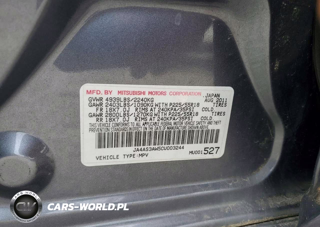 2012 Mitsubishi Outlander Se VIN:JA4AS3AW5CU003244 - 13