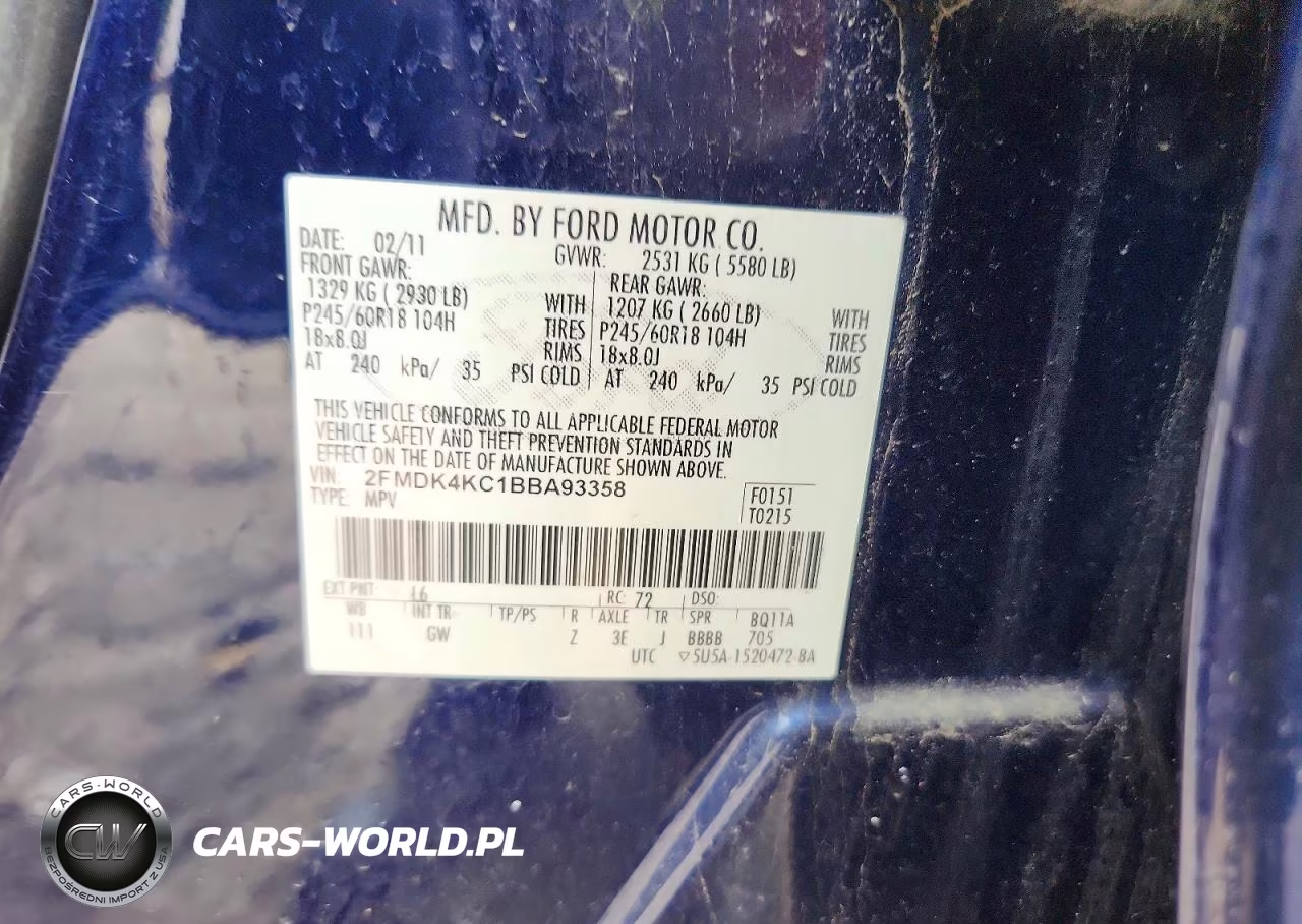 2011 Ford Edge Limited VIN:2FMDK4KC1BBA93358 - 13