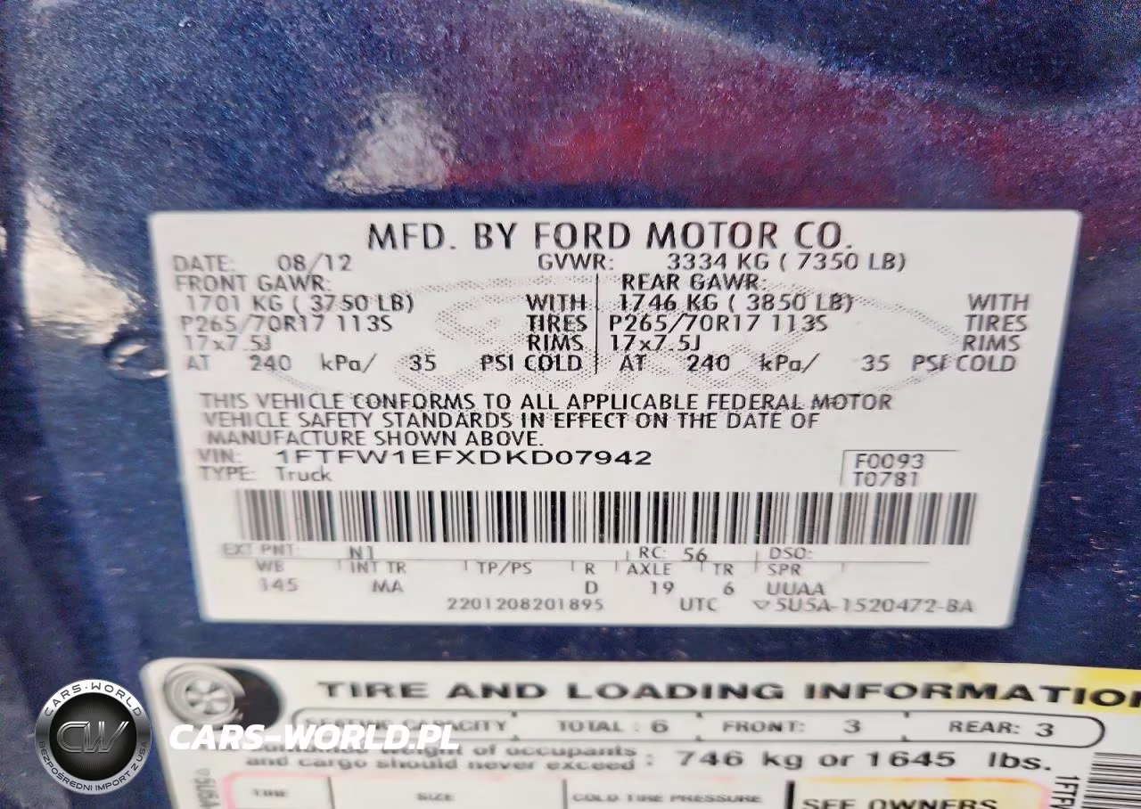 2013 Ford F150 Supercrew VIN:1FTFW1EFXDKD07942 - 12