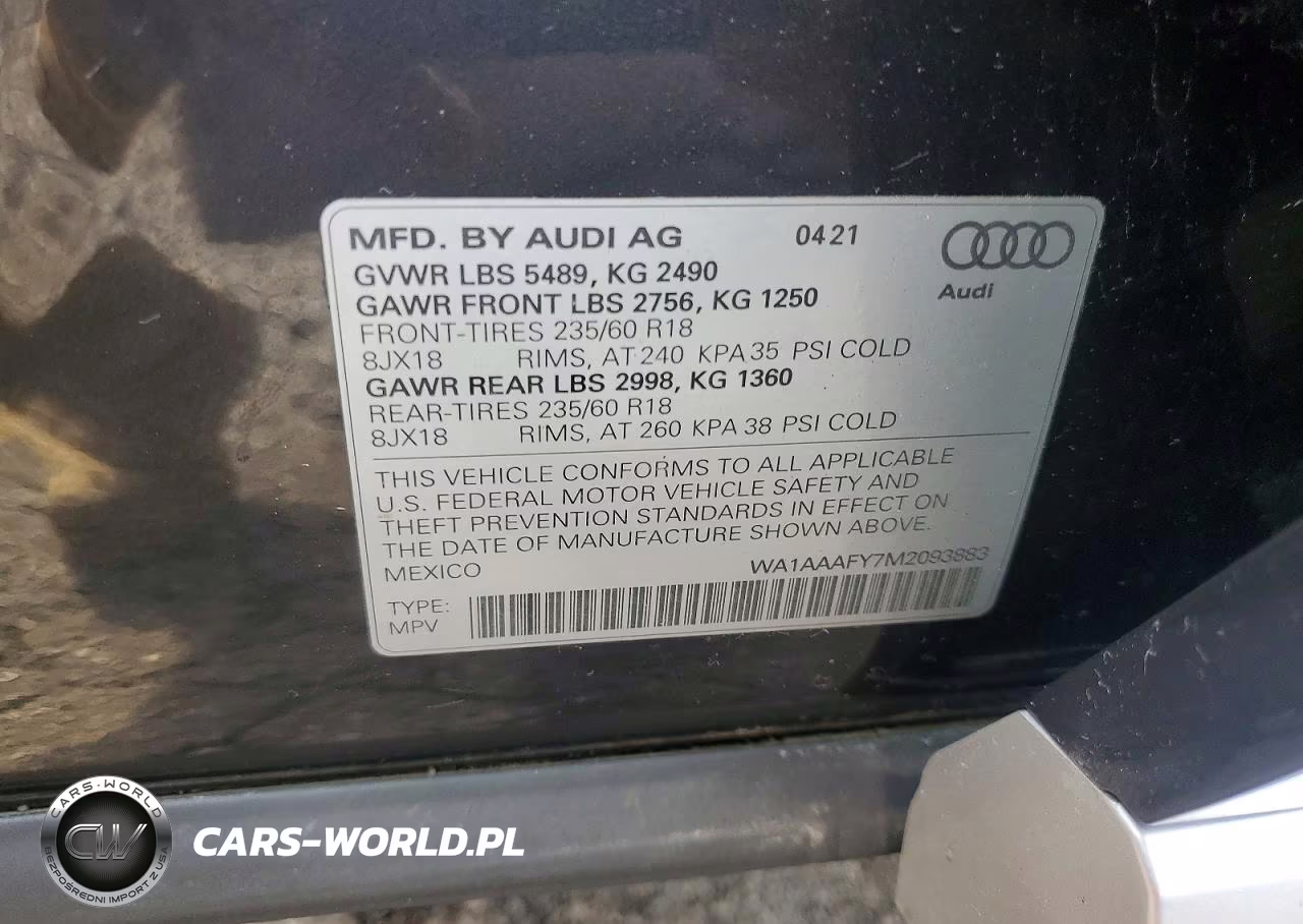 2021 Audi Q5 Premium VIN:WA1AAAFY7M2093883 - 13