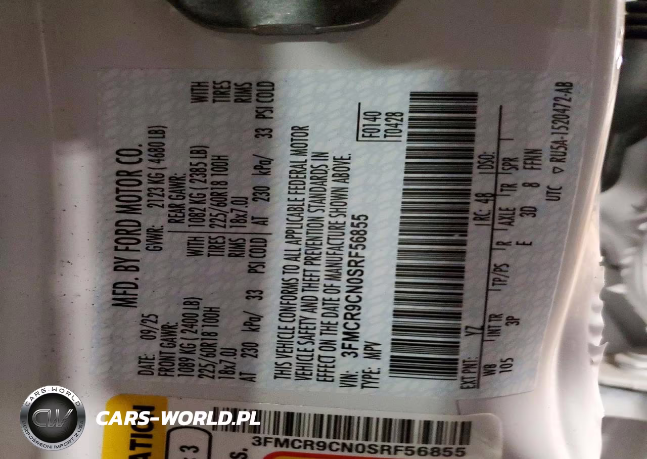 2025 Ford Bronco Sport Outer Banks VIN:3FMCR9CN0SRF56855 - 13
