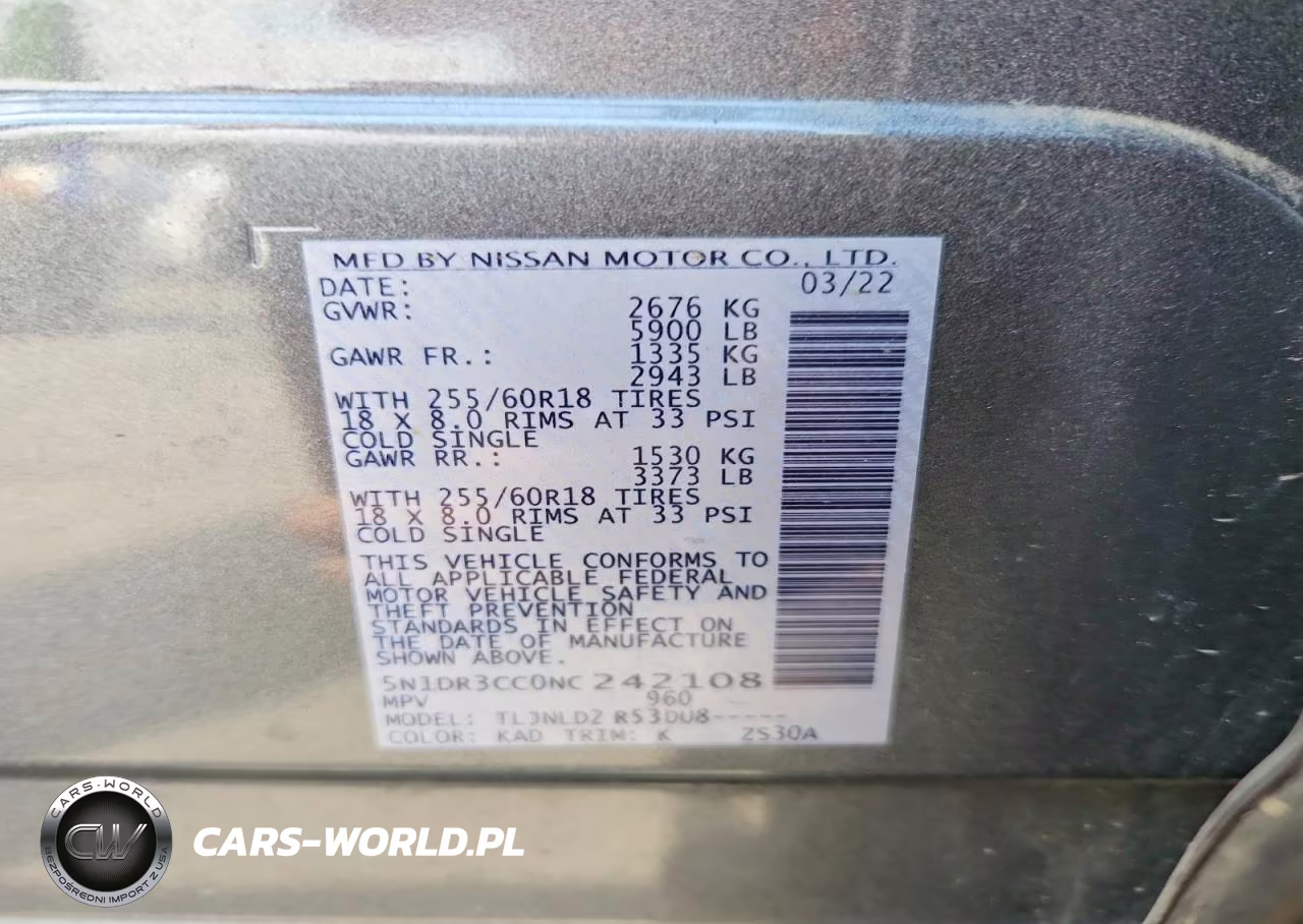 2022 Nissan Pathfinder Sl VIN:5N1DR3CC0NC242108 - 13