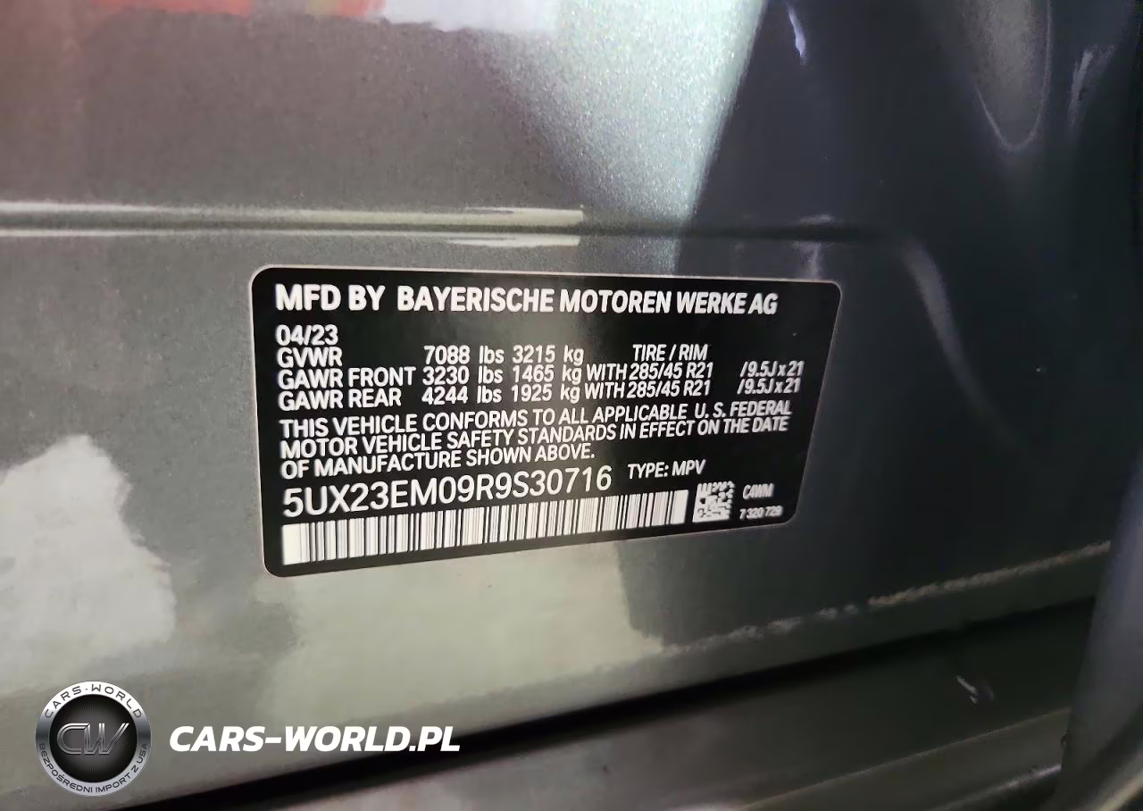 2024 BMW X7 xDrive40I VIN:5UX23EM09R9S30716 - 13