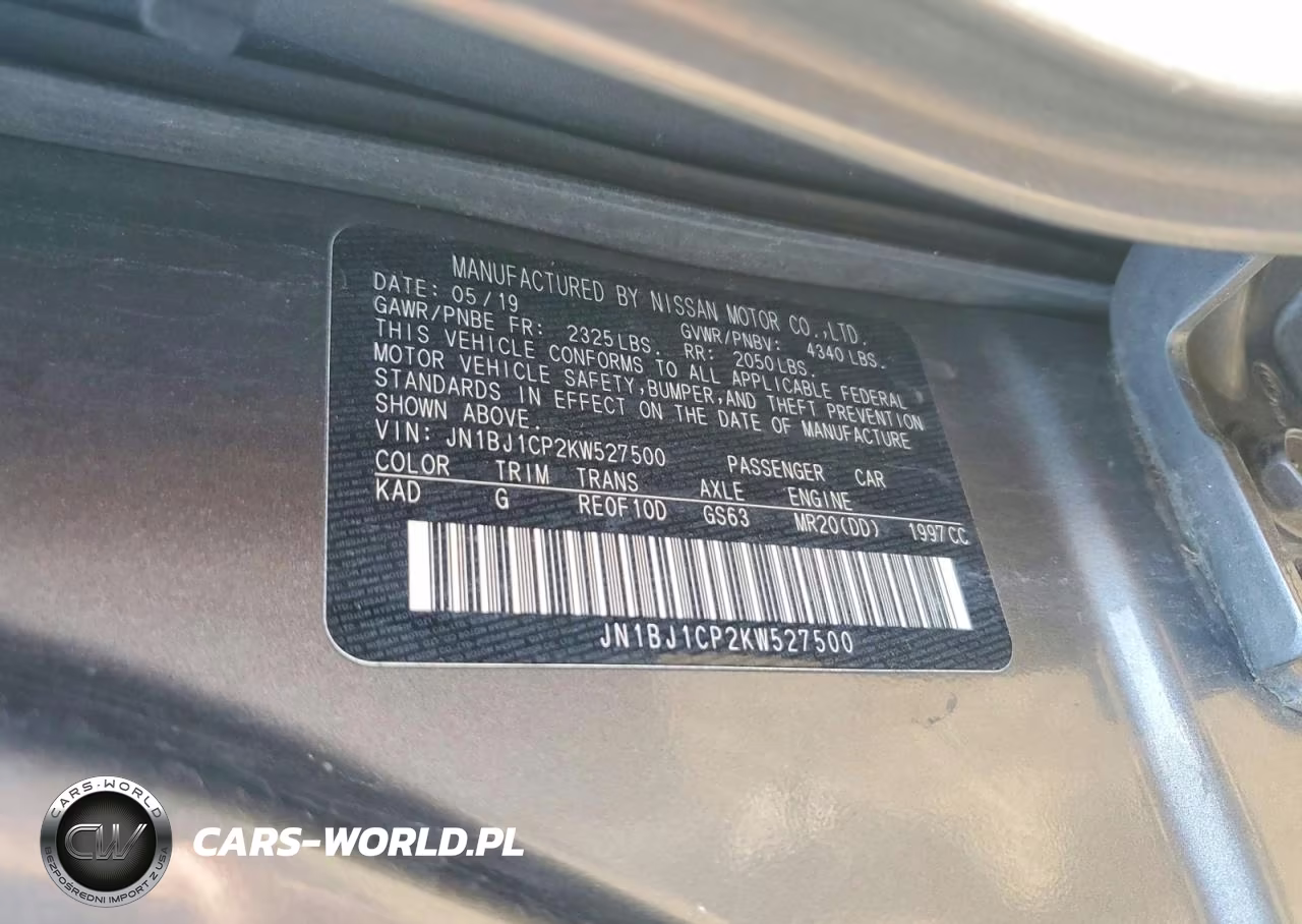 2019 Nissan Rogue Sport S VIN:JN1BJ1CP2KW527500 - 13
