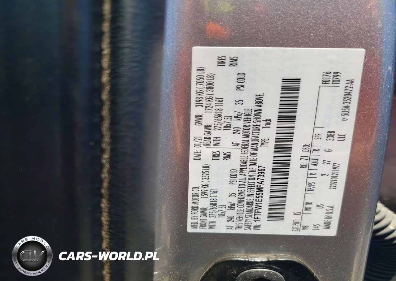 2021 Ford F150 Supercrew VIN:1FTFW1E55MFA73967 - 12