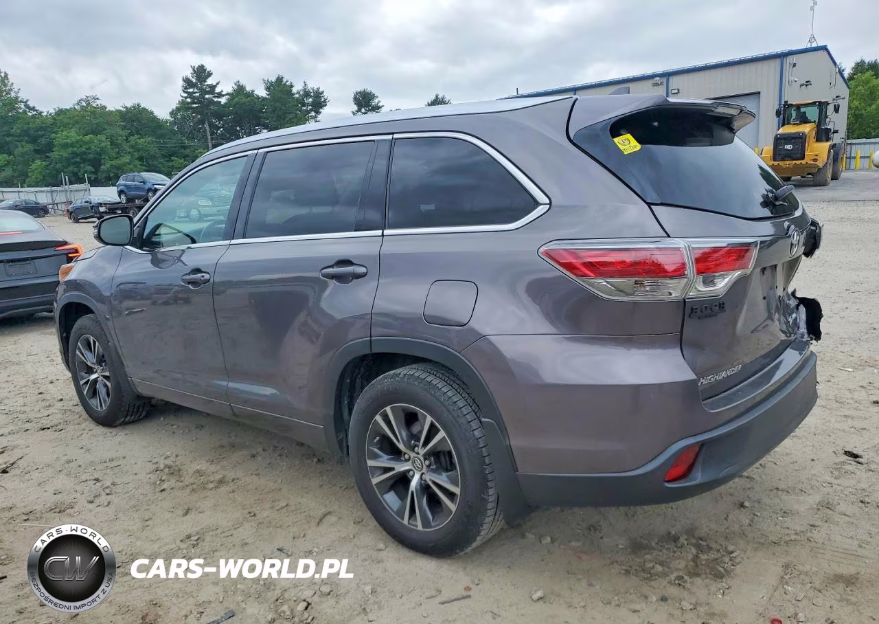 2016 Toyota Highlander Xle VIN:5TDJKRFH3GS326186 - 2