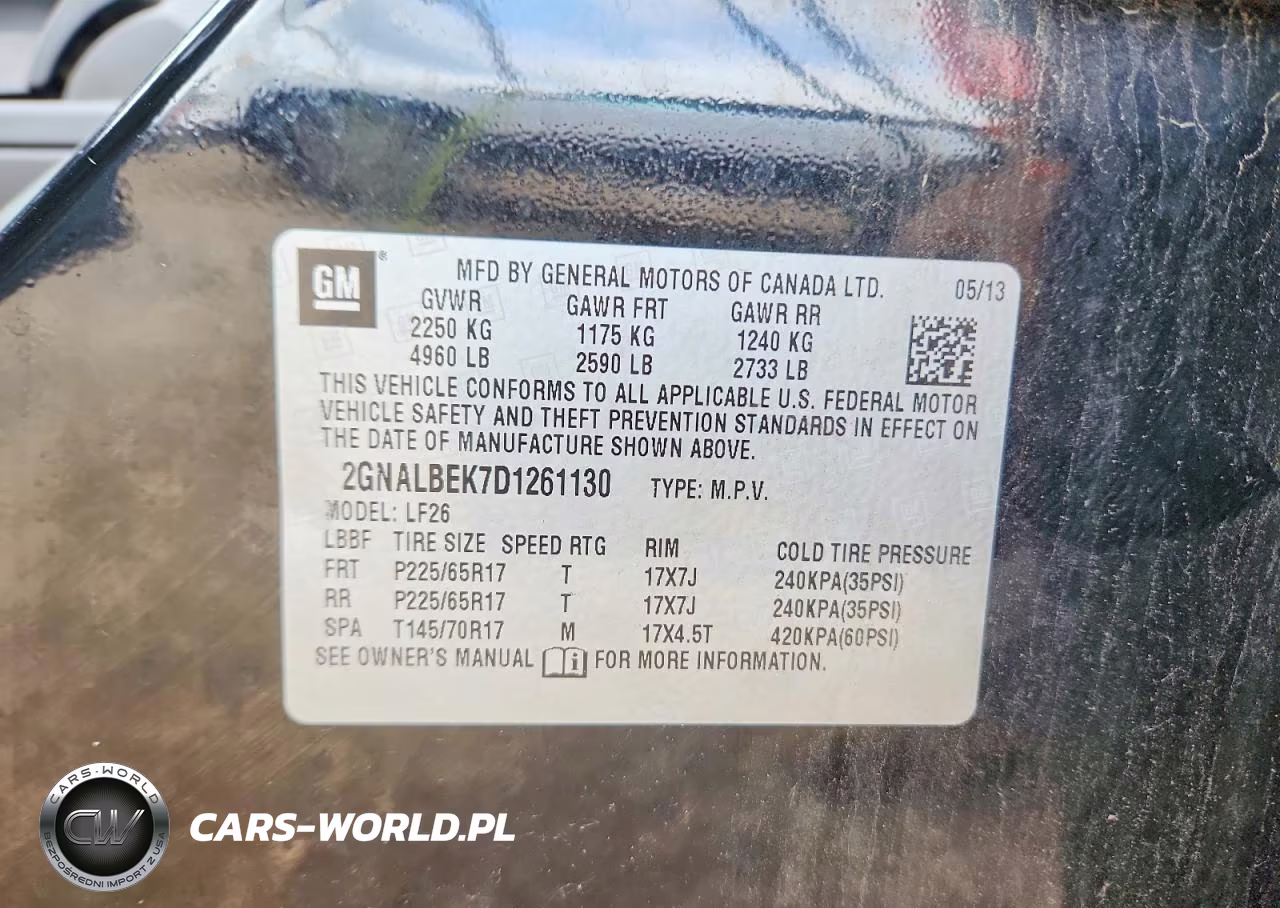 2013 Chevrolet Equinox Ls VIN:2GNALBEK7D1261130 - 13