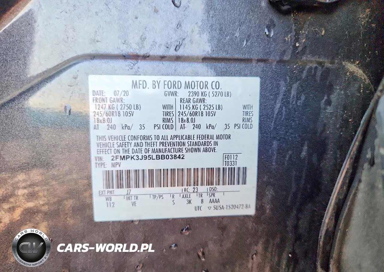 2020 Ford Edge Sel VIN:2FMPK3J95LBB03842 - 13
