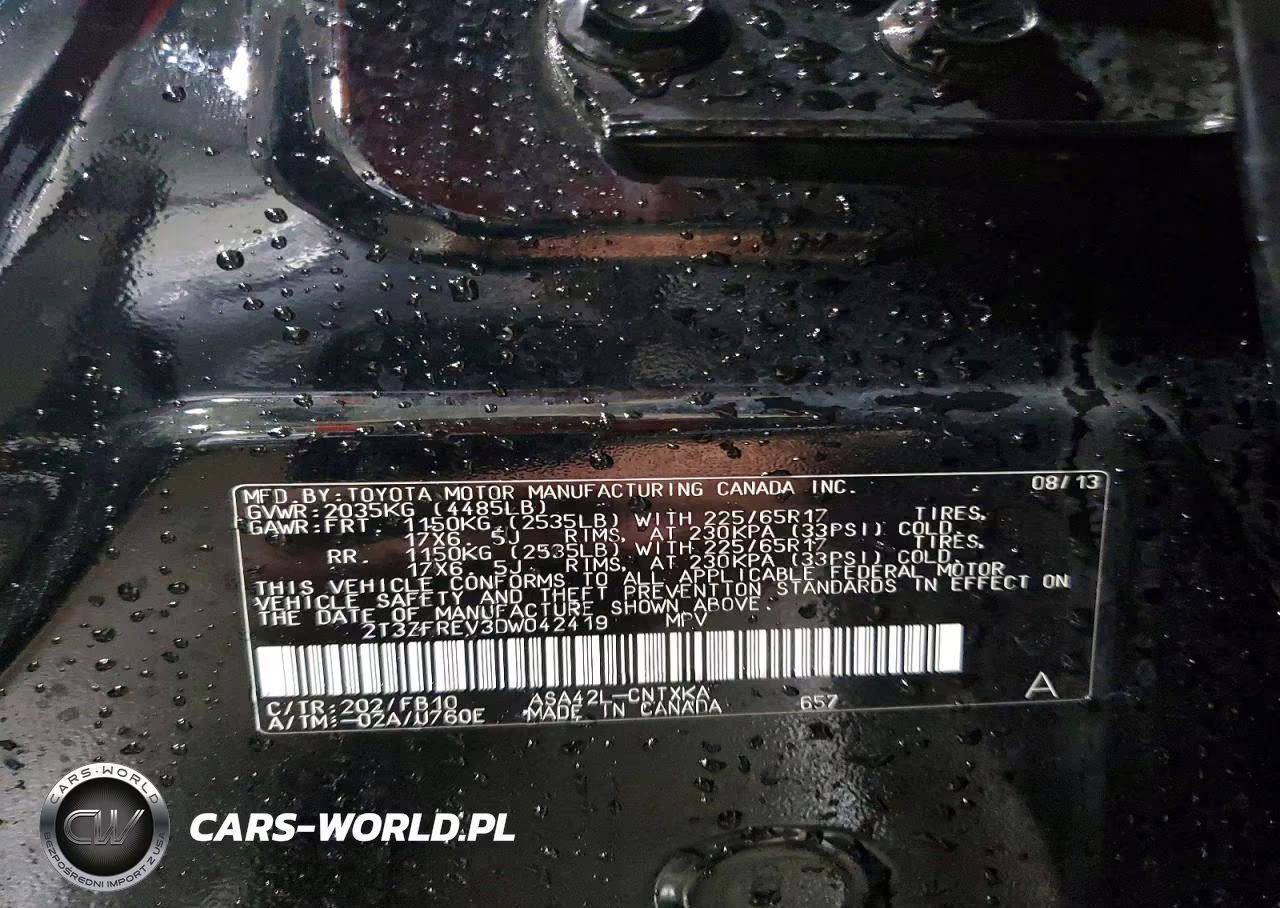 2013 Toyota Rav4 Le VIN:2T3ZFREV3DW042419 - 14
