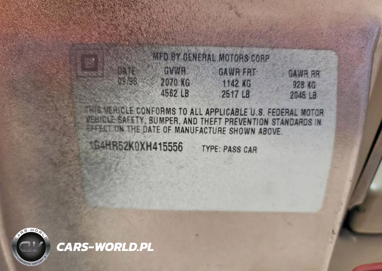 1999 Buick Lesabre Limited VIN:1G4HR52K0XH415556 - 12