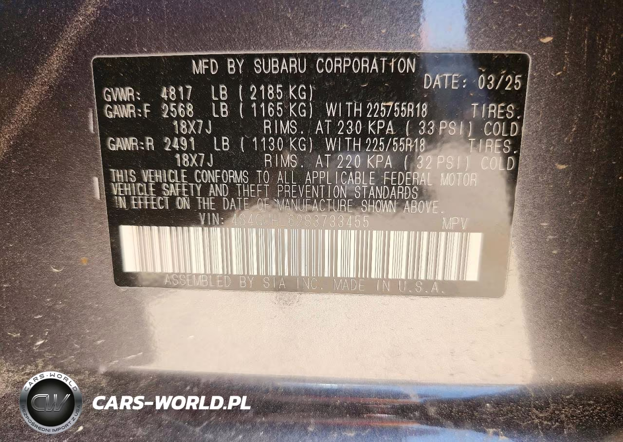 2025 Subaru Crosstrek Limited VIN:4S4GUHL62S3733455 - 13