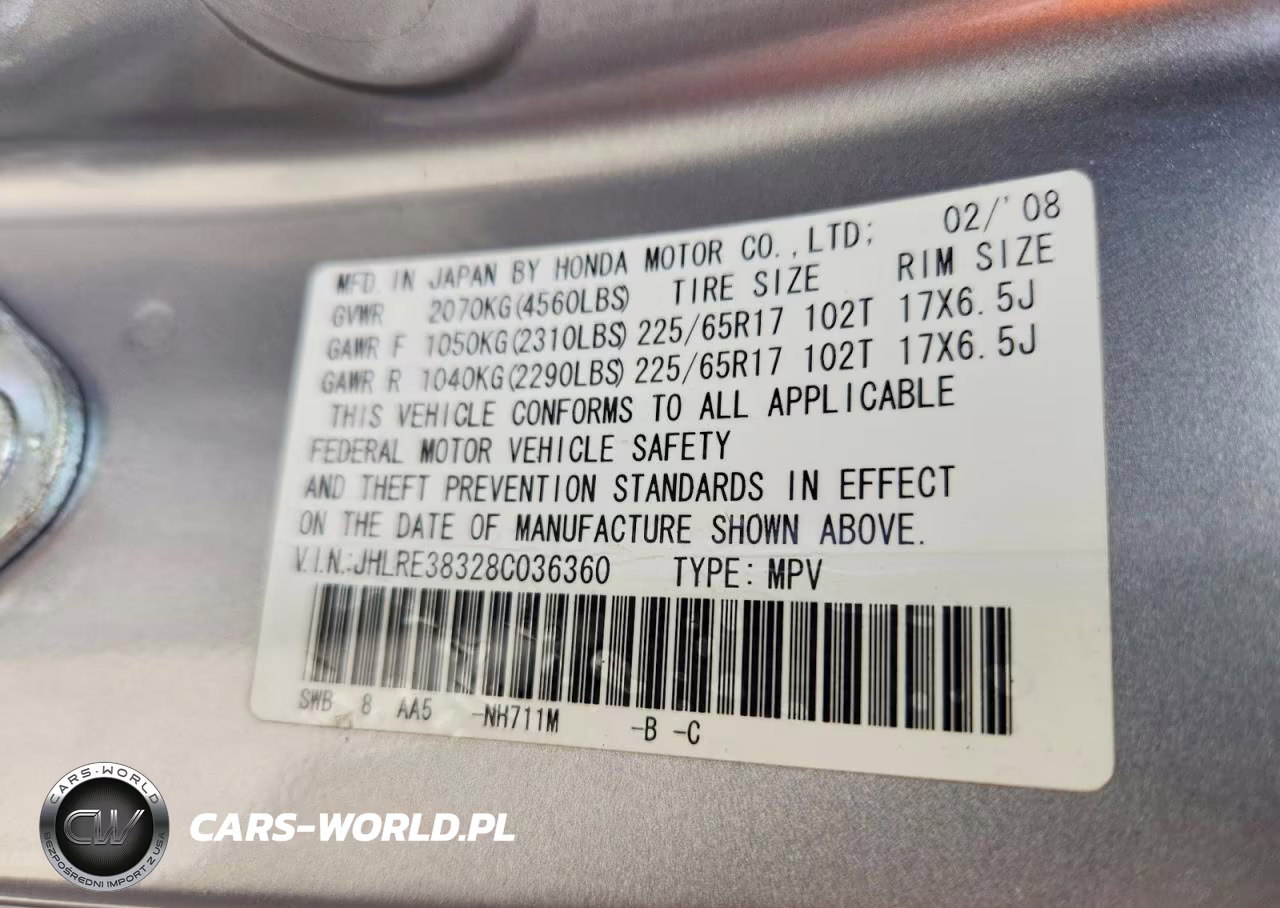 2008 Honda Cr-V Lx VIN:JHLRE38328C036360 - 13
