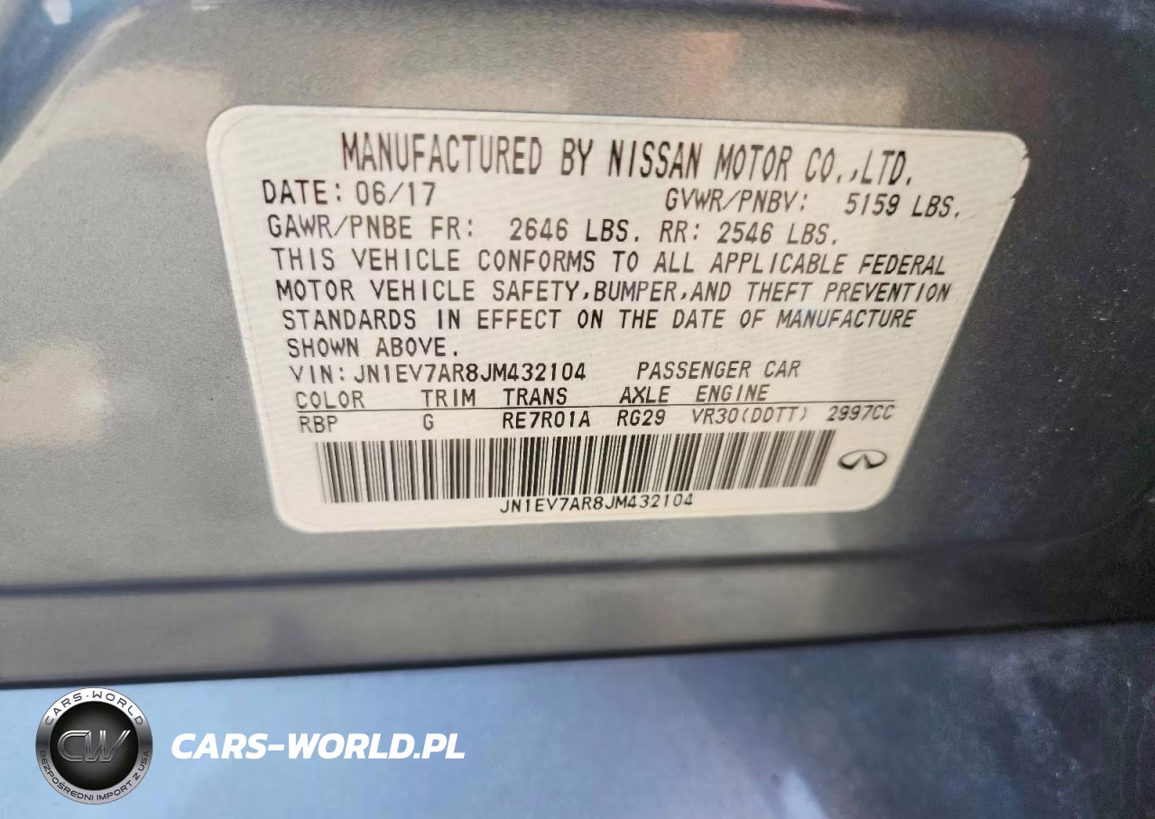 2018 Infiniti Q50 3.0T Sport VIN:JN1EV7AR8JM432104 - 12