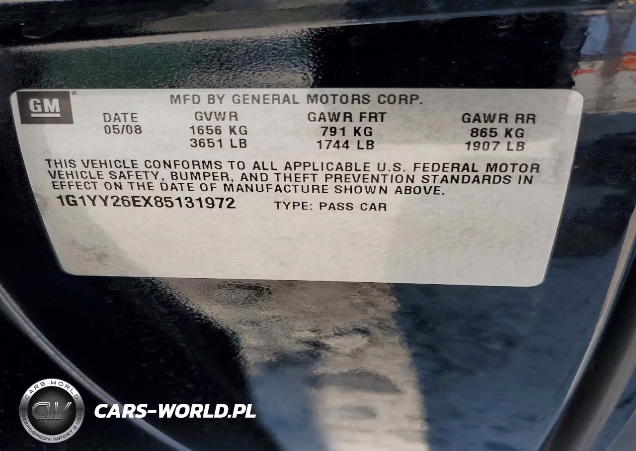 2008 Chevrolet Corvette Z06 VIN:1G1YY26EX85131972 - 12
