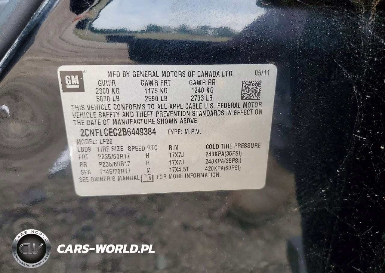2011 Chevrolet Equinox Ls VIN:2CNFLCEC2B6449384 - 12