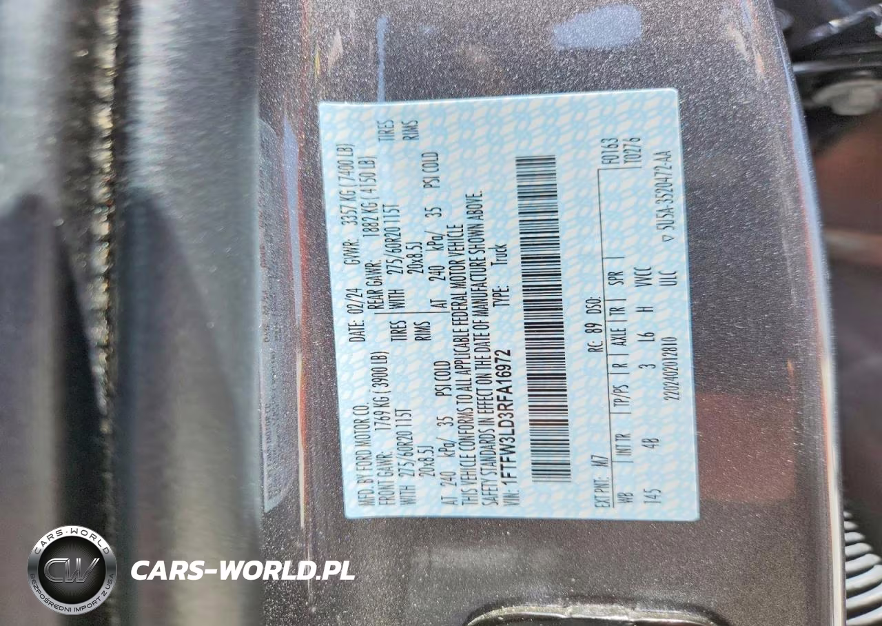 2024 Ford F150 Xlt VIN:1FTFW3LD3RFA16972 - 12