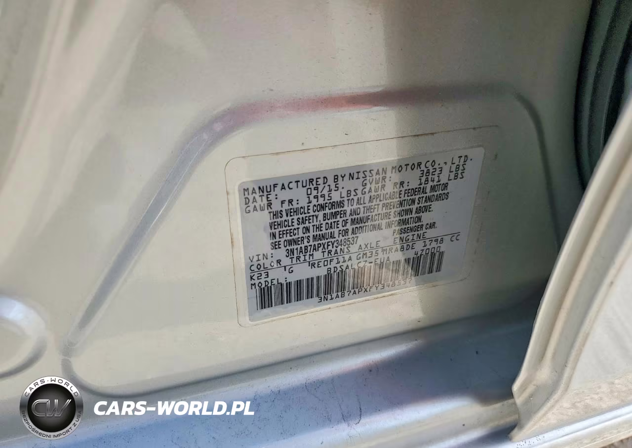 2015 Nissan Sentra S VIN:3N1AB7APXFY348537 - 12