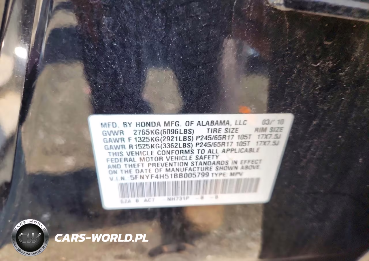 2011 Honda Pilot Exl VIN:5FNYF4H51BB005799 - 12