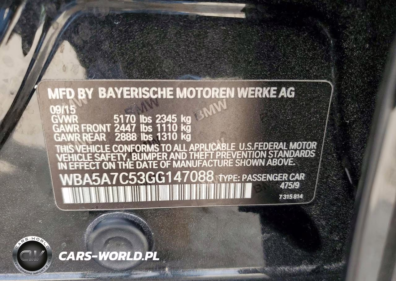 2016 BMW 528 Xi VIN:WBA5A7C53GG147088 - 12
