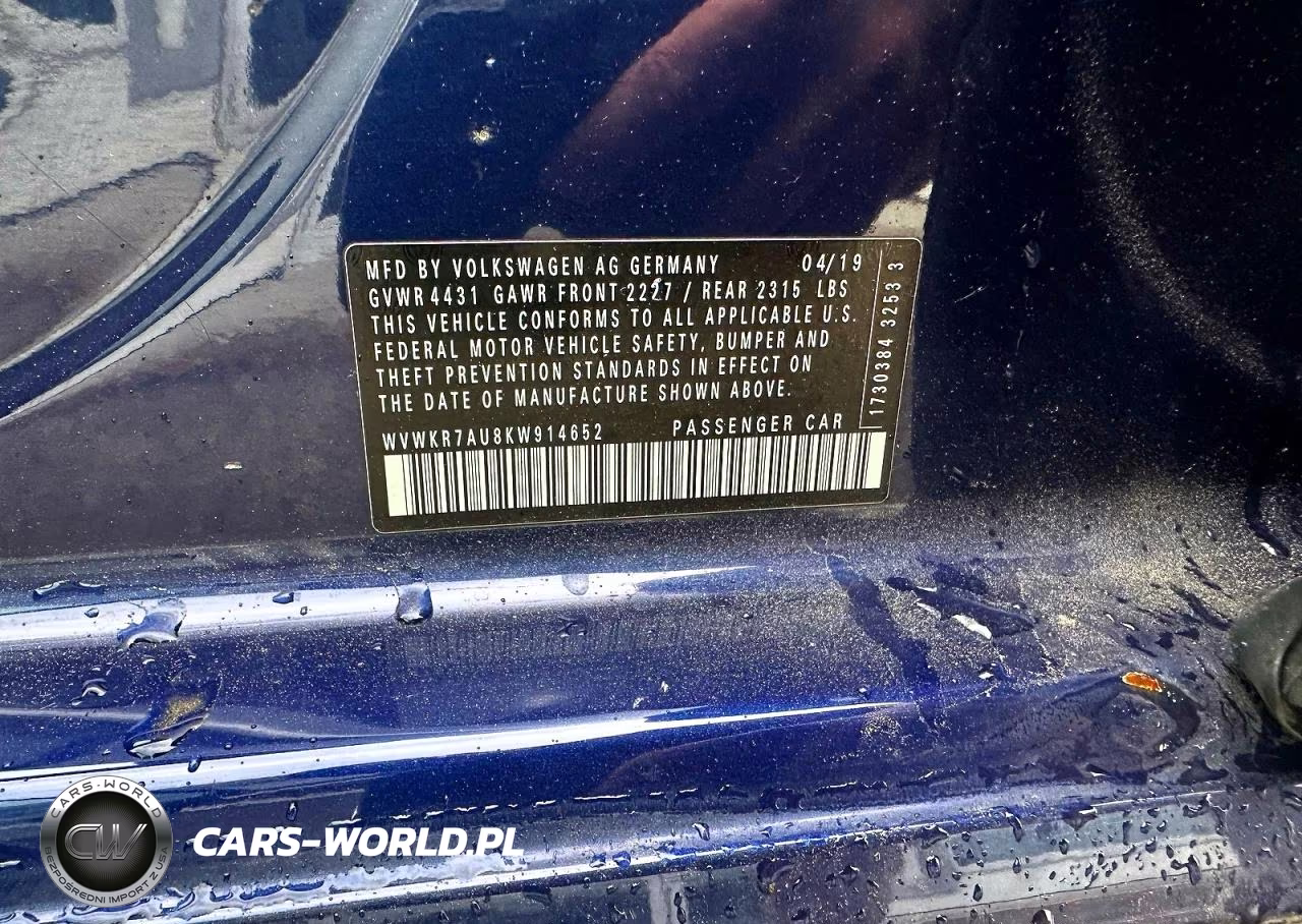 2019 Volkswagen E-Golf Se VIN:WVWKR7AU8KW914652 - 10
