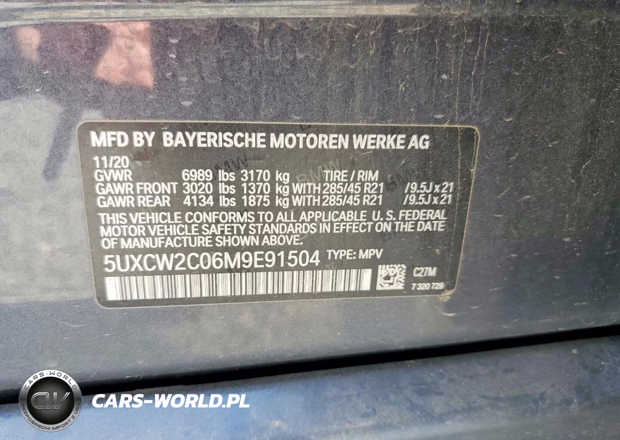 2021 BMW X7 xDrive40I VIN:5UXCW2C06M9E91504 - 14