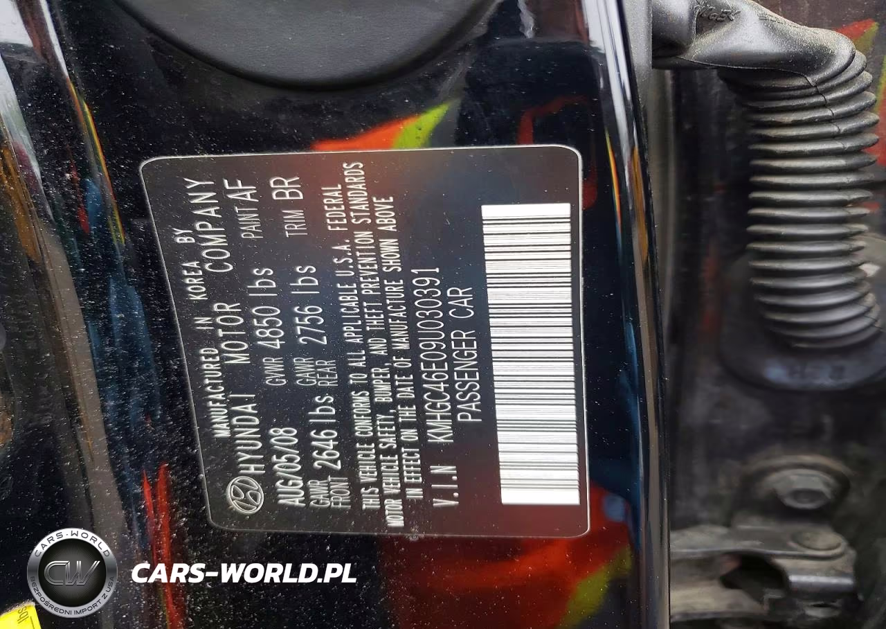 2009 Hyundai Genesis 3.8L VIN:KMHGC46E09U030391 - 12
