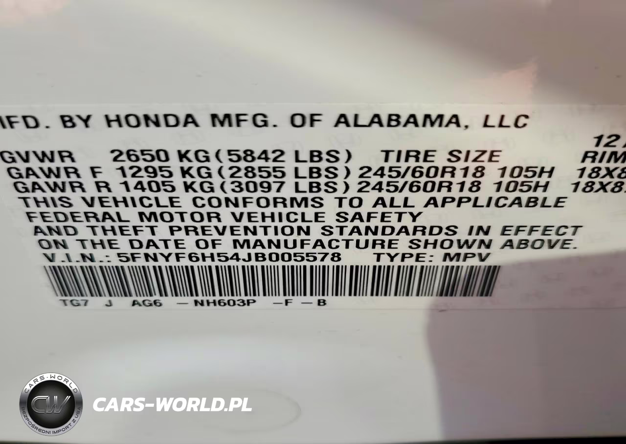 2018 Honda Pilot Exl VIN:5FNYF6H54JB005578 - 13