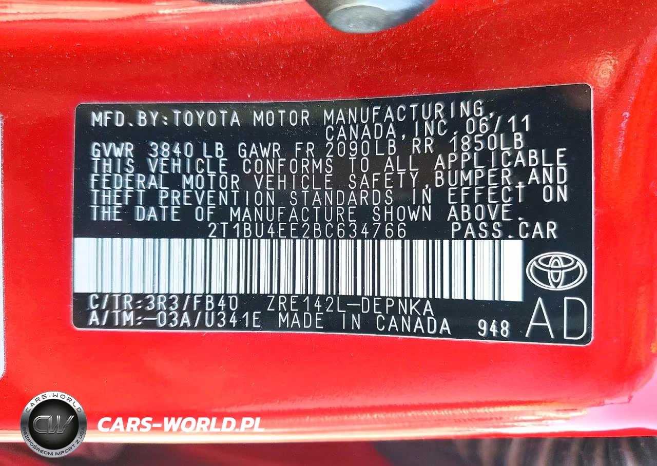 2011 Toyota Corolla Le VIN:2T1BU4EE2BC634766 - 12