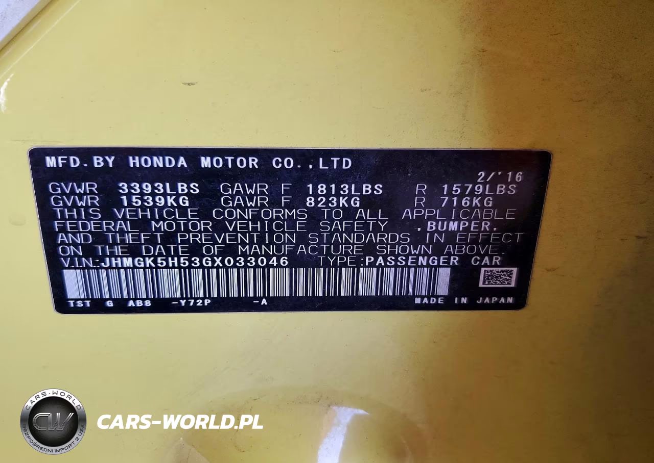 2016 Honda Fit Lx VIN:JHMGK5H53GX033046 - 12