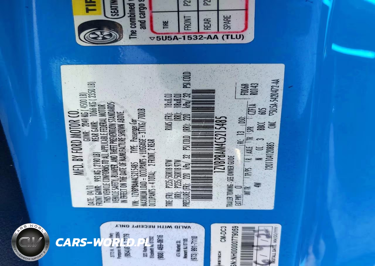 2025 Ford Mustang V6 VIN:1ZVBP8AM4C5215485 - 12