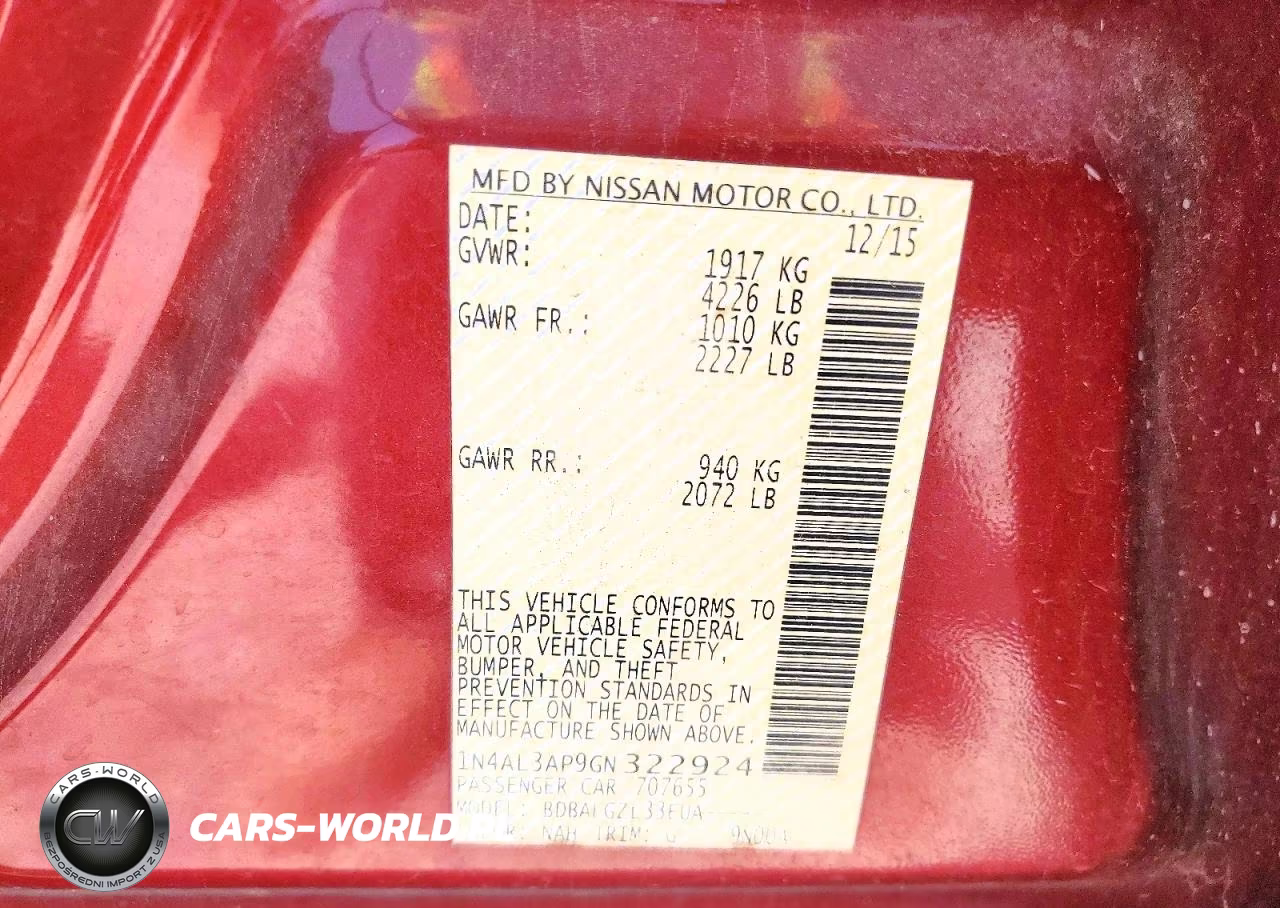 2016 Nissan Altima 2.5 S VIN:1N4AL3AP9GN322924 - 12