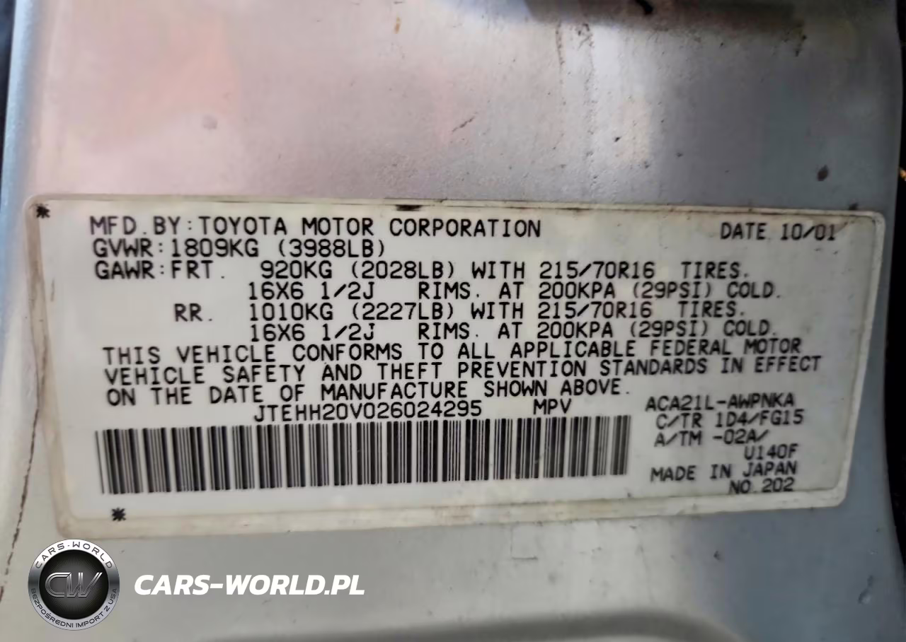 2002 Toyota Rav4 Base VIN:JTEHH20V026024295 - 13